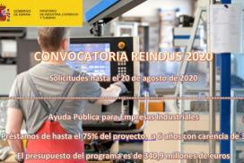 REINDUS- Nueva Convocatoria de apoyo financiero a la inversión industrial en el marco de la política pública de reindustrialización y fortalecimiento de la competitividad industrial en el año 2020.